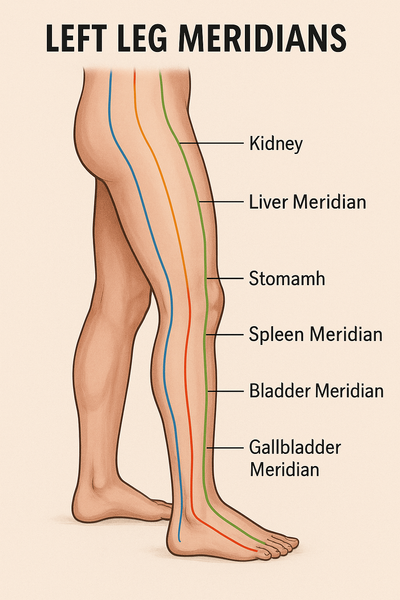 Left Leg Meridian Lines: Pathways of Energy and Healing